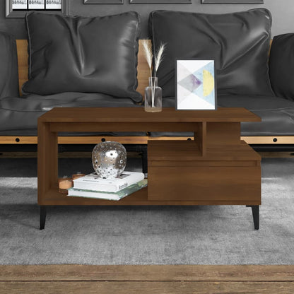 Tavolino Salotto Rovere Marrone 90x49x45 cm Legno Multistrato | homemem39