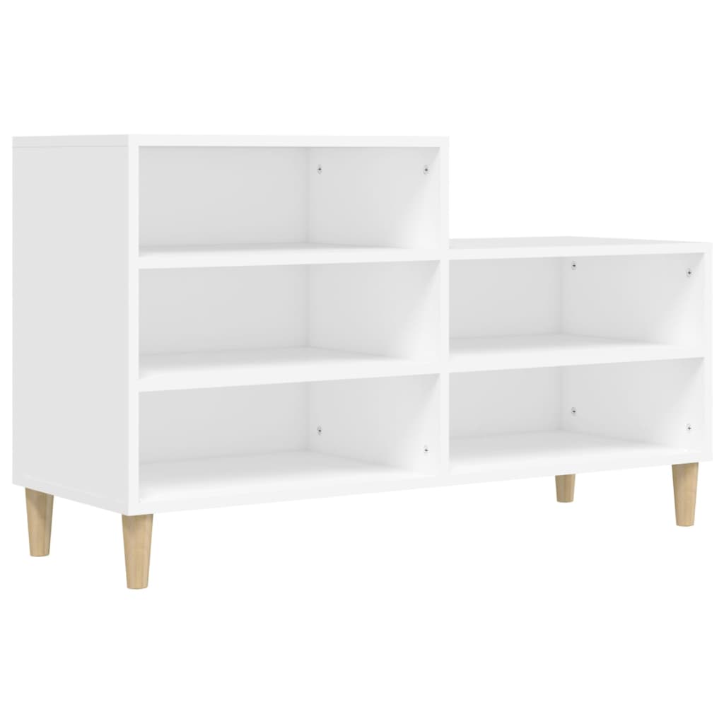 Scarpiera Bianca 102x36x60 cm in Legno Multistrato - homemem39