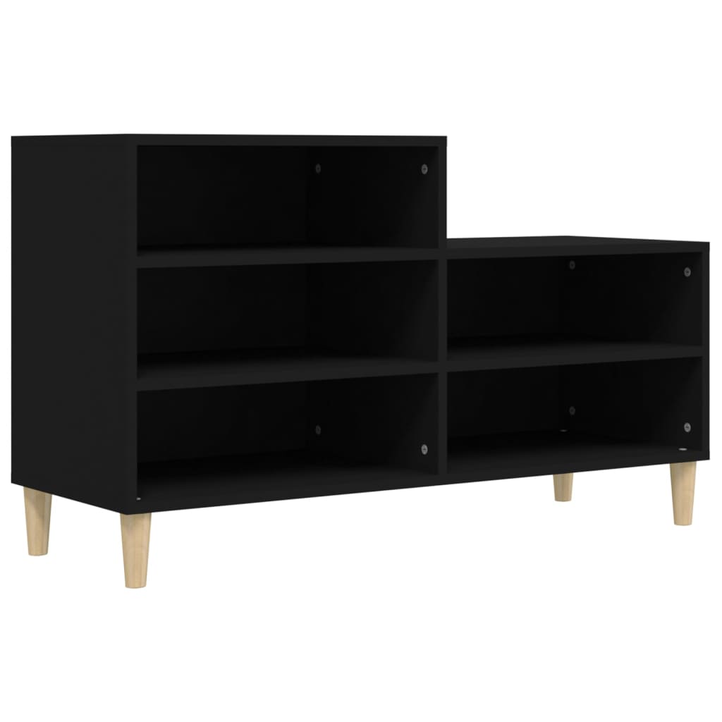 Scarpiera Nera 102x36x60 cm in Legno Multistrato - homemem39