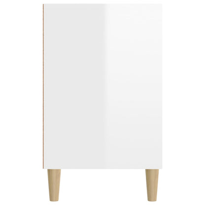 Scarpiera Bianco Lucido 102x36x60 cm in Legno Multistrato - homemem39