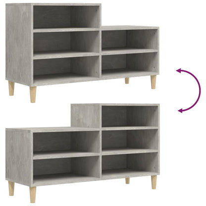 Scarpiera Grigio Cemento 102x36x60 cm in Legno Multistrato - homemem39