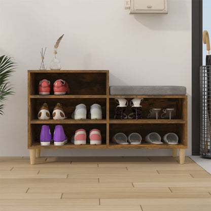 Scarpiera Rovere Fumo 102x36x60 cm in Legno Multistrato - homemem39