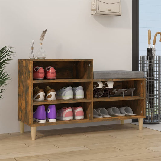 Scarpiera Rovere Fumo 102x36x60 cm in Legno Multistrato - homemem39