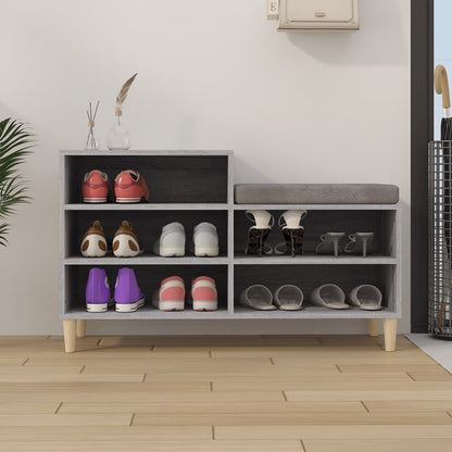 Scarpiera Grigio Sonoma 102x36x60 cm in Legno Multistrato - homemem39