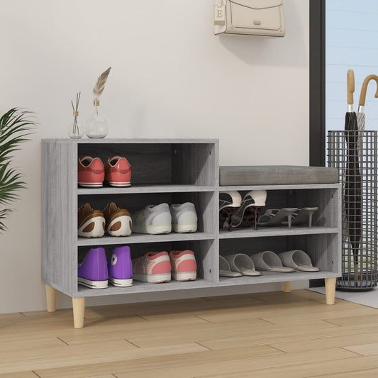Scarpiera Grigio Sonoma 102x36x60 cm in Legno Multistrato - homemem39