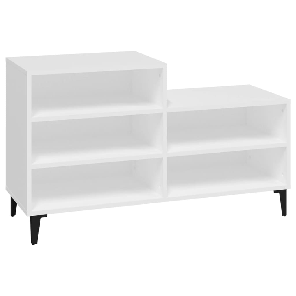 Scarpiera Bianca 102x36x60 cm in Legno Multistrato - homemem39