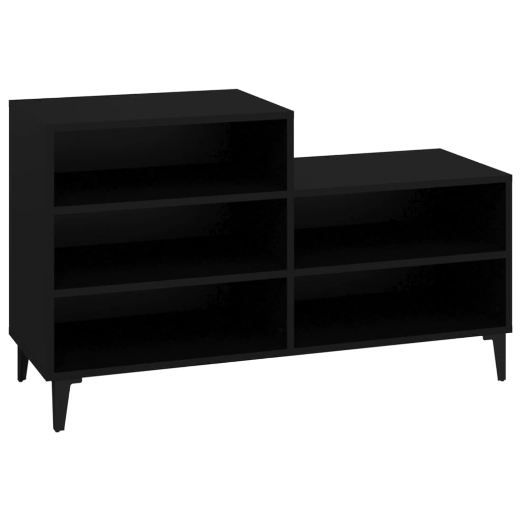Scarpiera Nera 102x36x60 cm in Legno Multistrato - homemem39