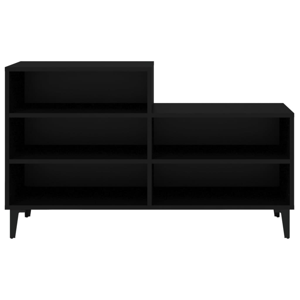 Scarpiera Nera 102x36x60 cm in Legno Multistrato - homemem39