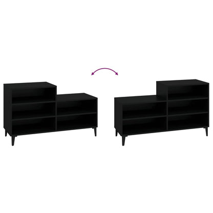 Scarpiera Nera 102x36x60 cm in Legno Multistrato - homemem39