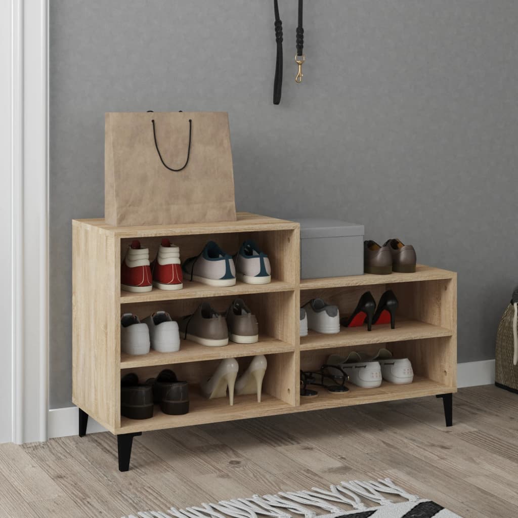 Scarpiera Rovere Sonoma 102x36x60 cm in Legno Multistrato - homemem39