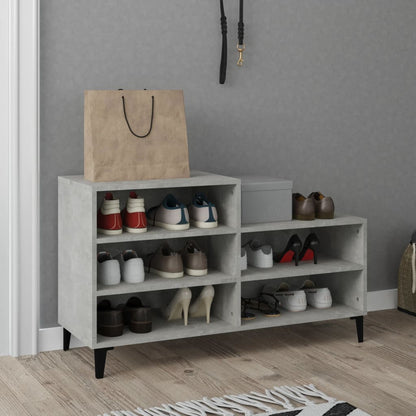 Scarpiera Grigio Cemento 102x36x60 cm in Legno Multistrato - homemem39