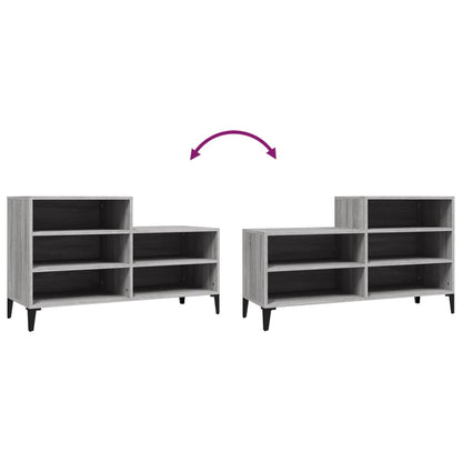 Scarpiera Grigio Sonoma 102x36x60 cm in Legno Multistrato - homemem39