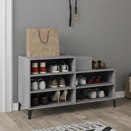 Scarpiera Grigio Sonoma 102x36x60 cm in Legno Multistrato - homemem39