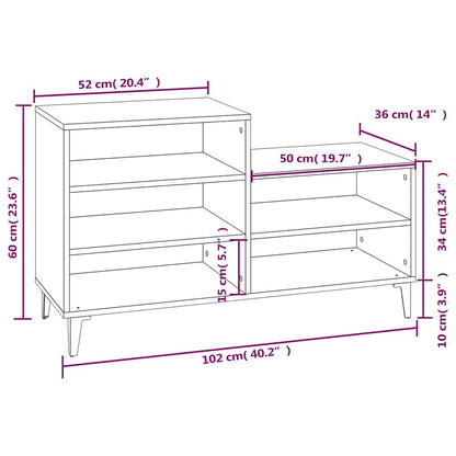 Scarpiera 102x36x60 cm in legno multistrato