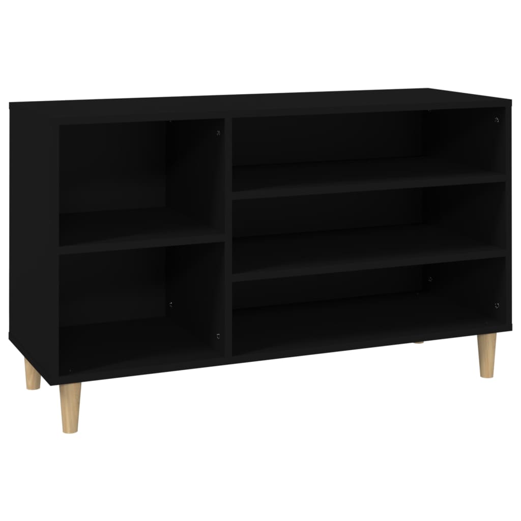 Scarpiera Nera 102x36x60 cm in Legno Multistrato - homemem39