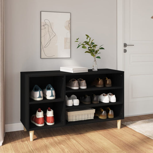Scarpiera Nera 102x36x60 cm in Legno Multistrato - homemem39