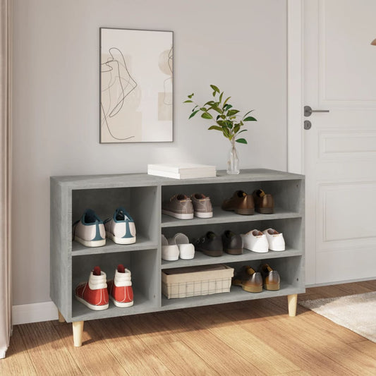 Scarpiera Grigio Cemento 102x36x60 cm in Legno Multistrato - homemem39