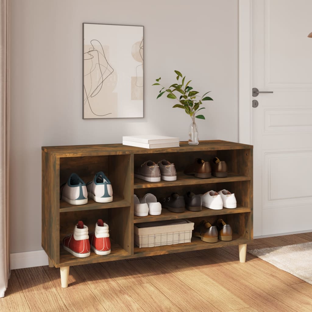 Scarpiera Rovere Fumo 102x36x60 cm in Legno Multistrato - homemem39