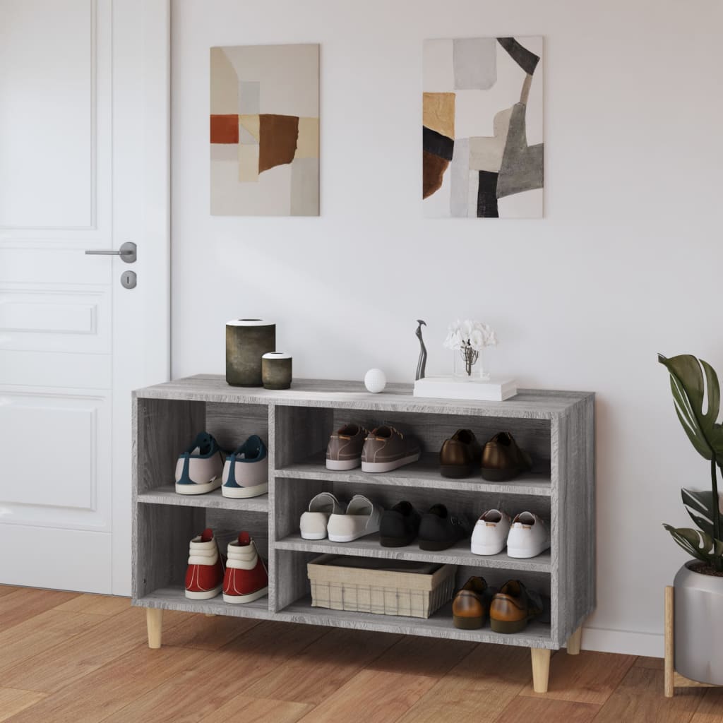 Scarpiera Grigio Sonoma 102x36x60 cm in Legno Multistrato - homemem39