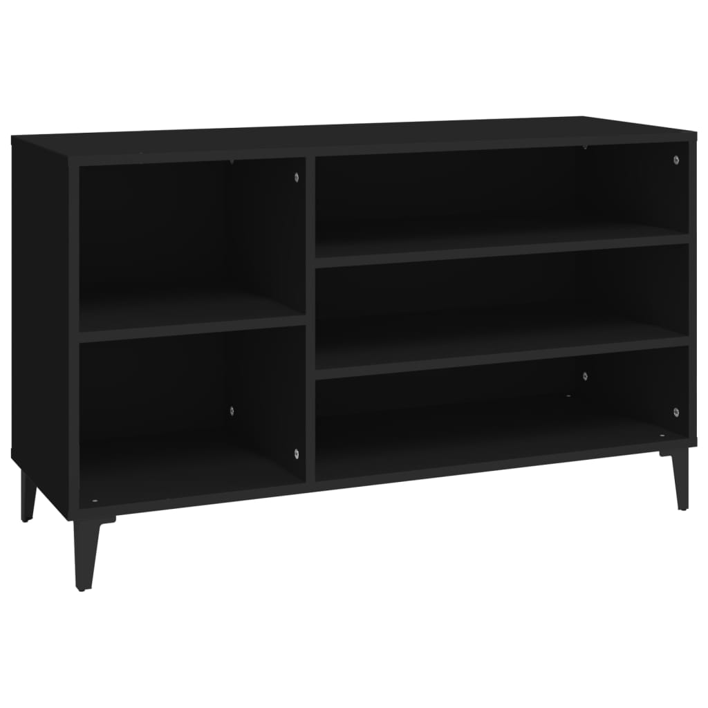 Scarpiera Nera 102x36x60 cm in Legno Multistrato - homemem39
