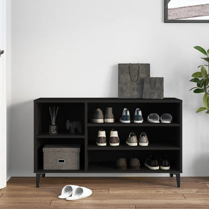 Scarpiera Nera 102x36x60 cm in Legno Multistrato - homemem39