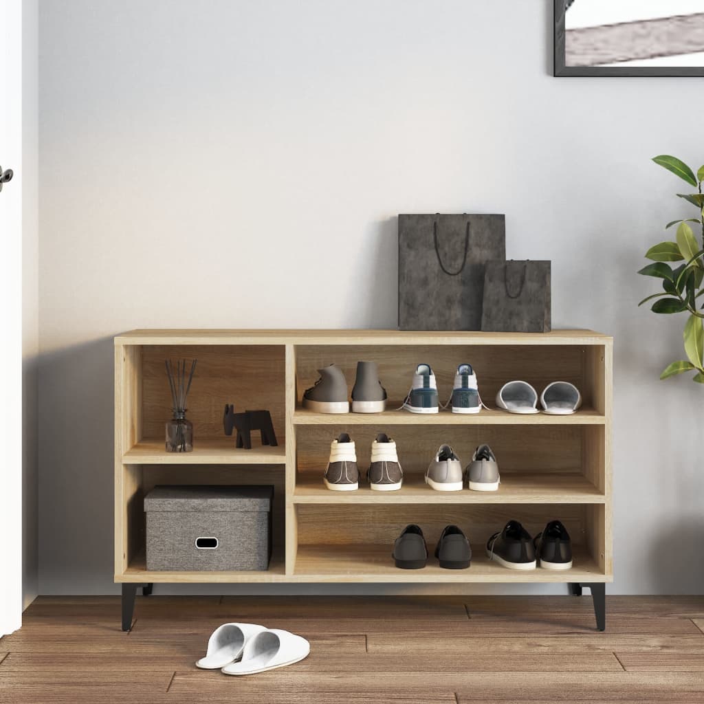 Scarpiera Rovere Sonoma 102x36x60 cm in Legno Multistrato - homemem39