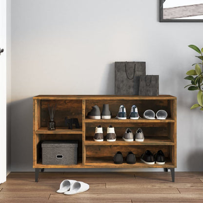 Scarpiera Rovere Fumo 102x36x60 cm in Legno Multistrato - homemem39