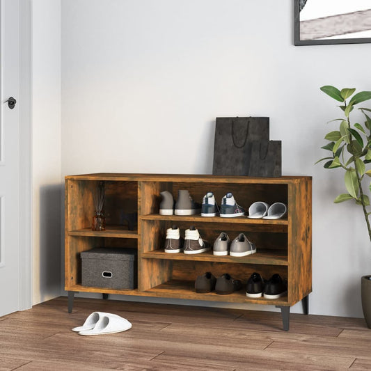 Scarpiera Rovere Fumo 102x36x60 cm in Legno Multistrato - homemem39