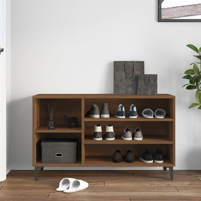 Scarpiera Rovere Marrone 102x36x60 cm in Legno Multistrato - homemem39