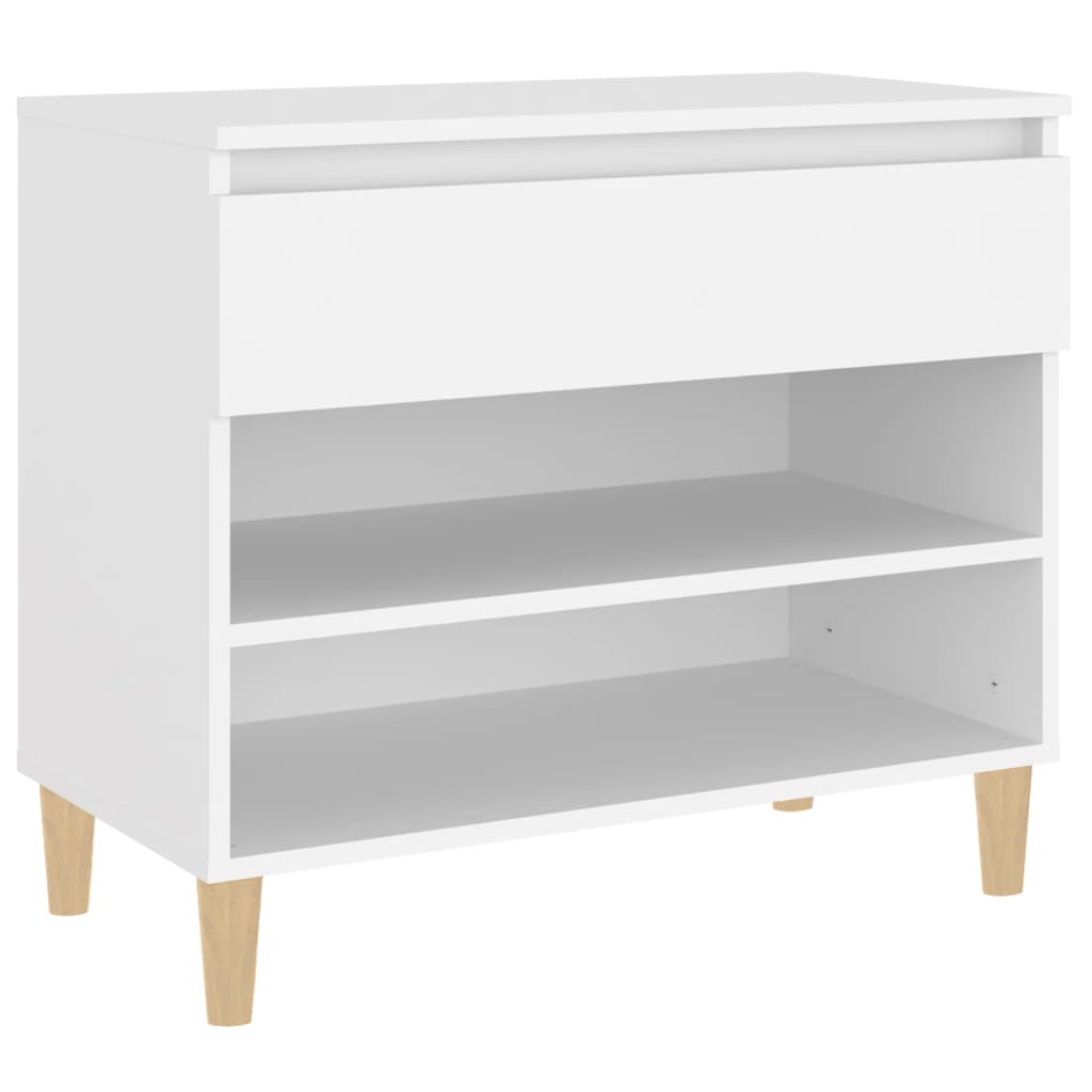 Scarpiera Bianca 70x36x60 cm in Legno Multistrato - homemem39