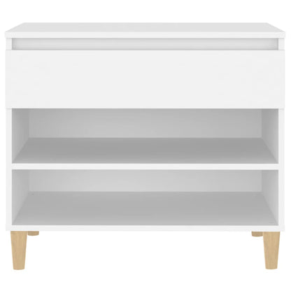 Scarpiera Bianca 70x36x60 cm in Legno Multistrato - homemem39