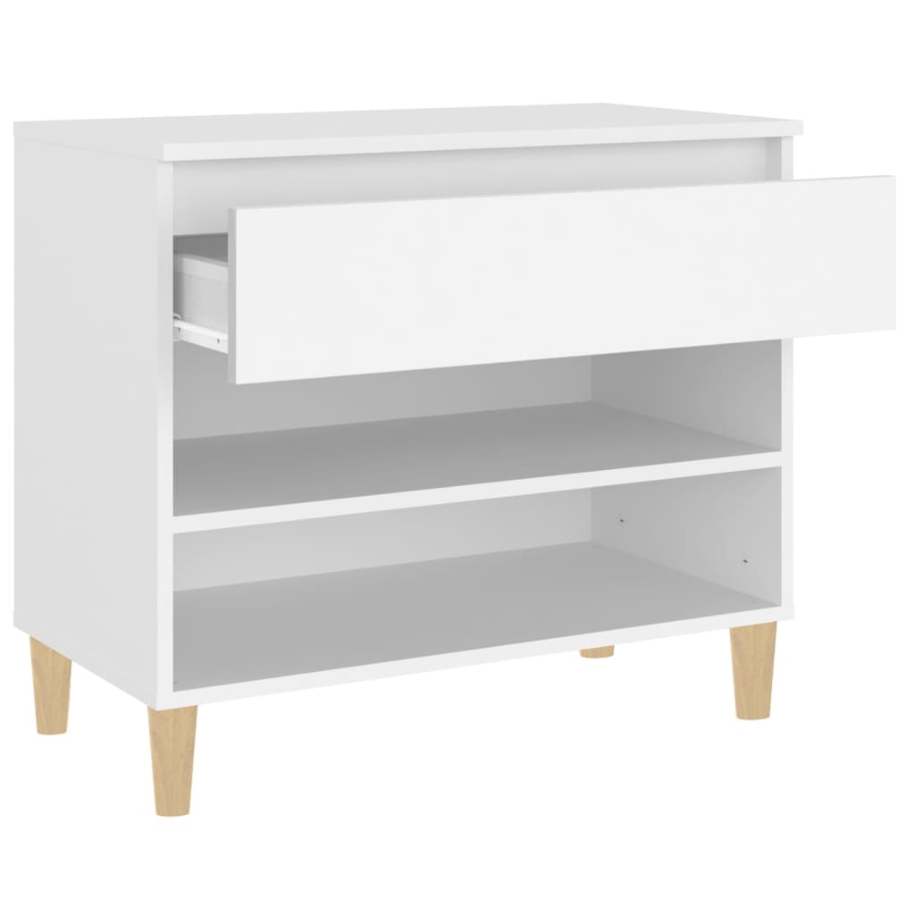 Scarpiera Bianca 70x36x60 cm in Legno Multistrato - homemem39