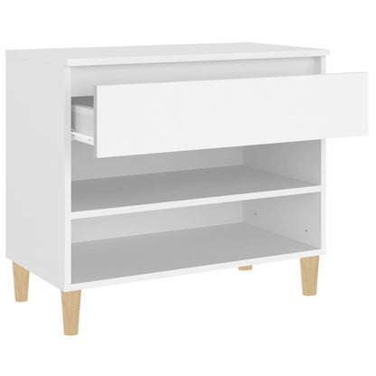 Scarpiera Bianca 70x36x60 cm in Legno Multistrato - homemem39