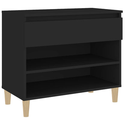 Scarpiera Nera 70x36x60 cm in Legno Multistrato - homemem39