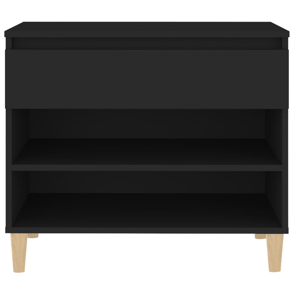 Scarpiera Nera 70x36x60 cm in Legno Multistrato - homemem39