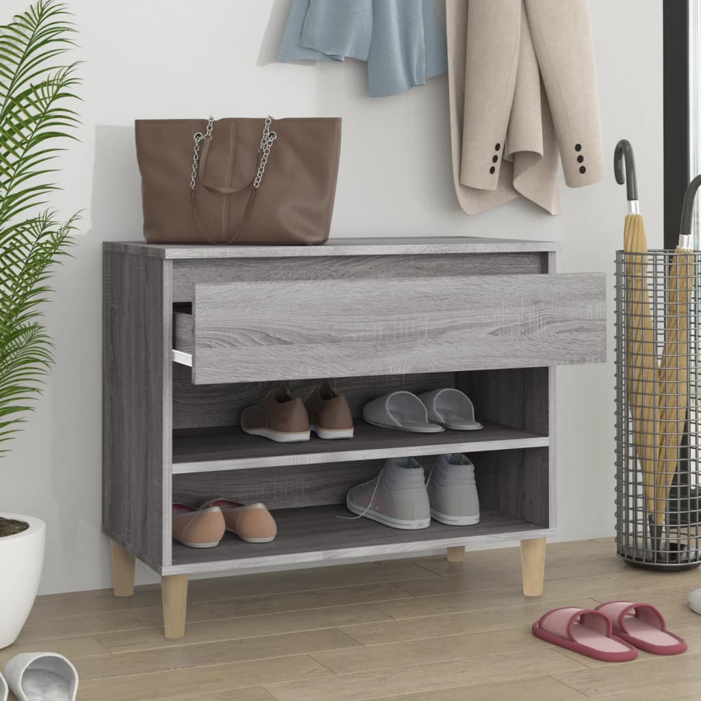 Scarpiera Grigio Sonoma 70x36x60 cm in Legno Multistrato - homemem39