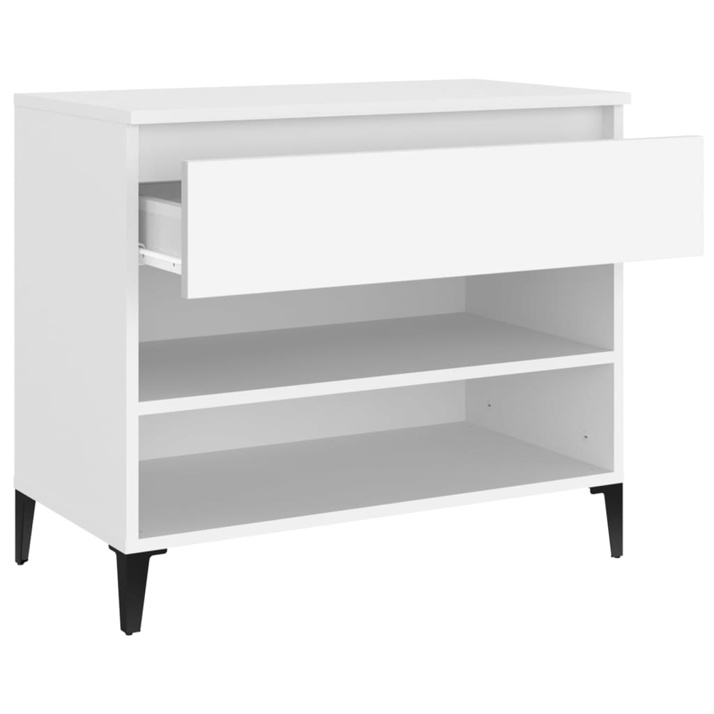 Scarpiera Bianca 70x36x60 cm in Legno Multistrato - homemem39