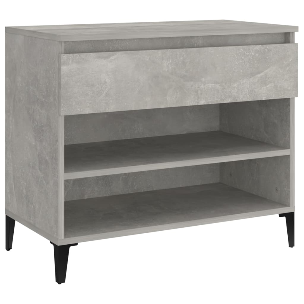 Scarpiera Grigio Cemento 70x36x60 cm in Legno Multistrato - homemem39