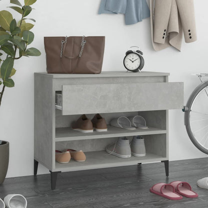 Scarpiera Grigio Cemento 70x36x60 cm in Legno Multistrato - homemem39