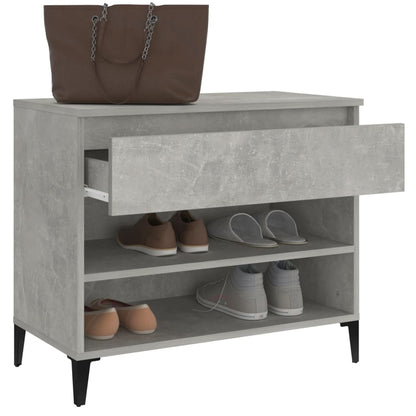 Scarpiera Grigio Cemento 70x36x60 cm in Legno Multistrato - homemem39