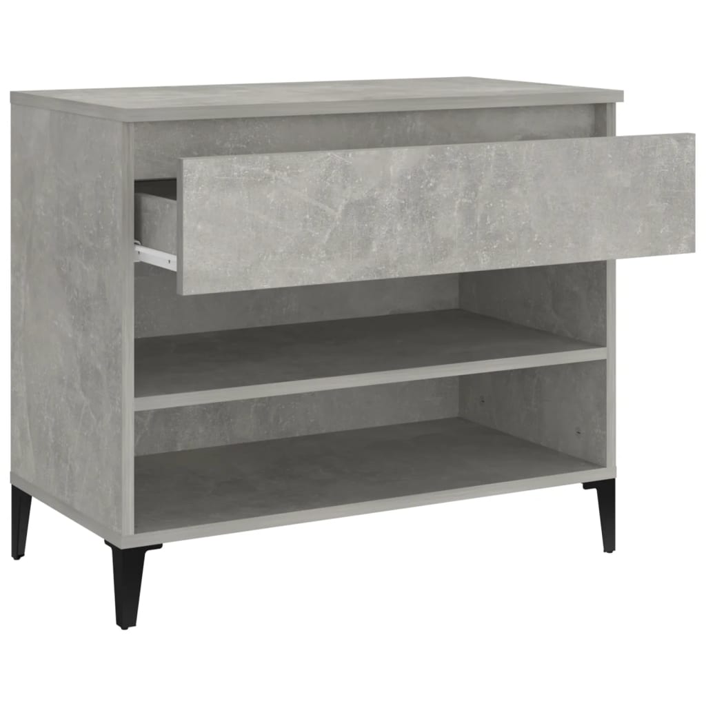 Scarpiera Grigio Cemento 70x36x60 cm in Legno Multistrato - homemem39