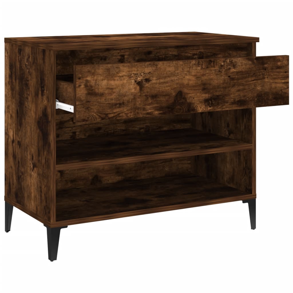 Scarpiera Rovere Fumo 70x36x60 cm in Legno Multistrato - homemem39