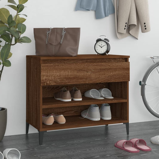 Scarpiera Rovere Fumo 70x36x60 cm in Legno Multistrato - homemem39