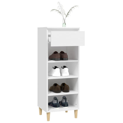 Scarpiera Bianca 40x36x105 cm in Legno Multistrato - homemem39