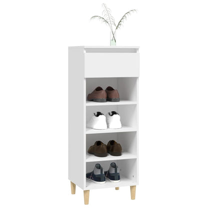 Scarpiera Bianca 40x36x105 cm in Legno Multistrato - homemem39