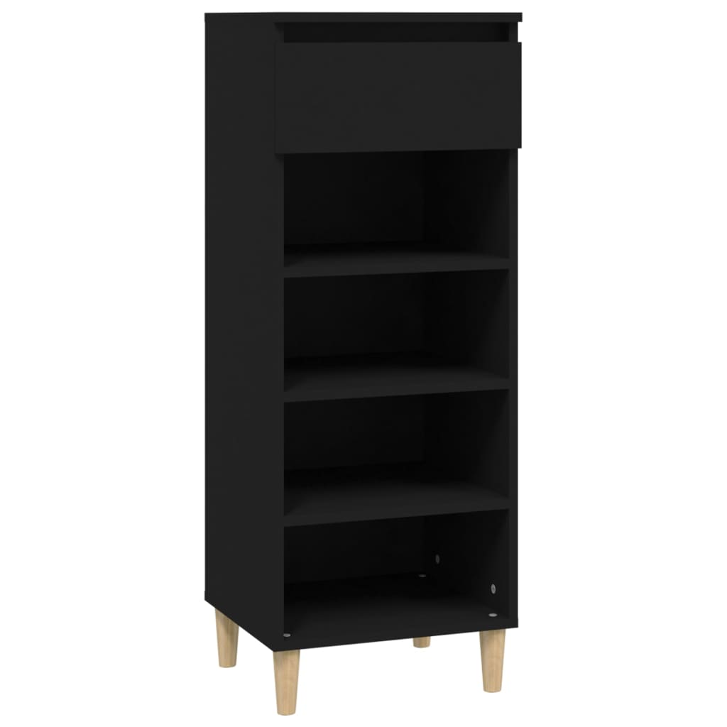 Scarpiera Nera 40x36x105 cm in Legno Multistrato - homemem39