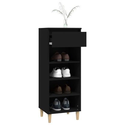 Scarpiera Nera 40x36x105 cm in Legno Multistrato - homemem39