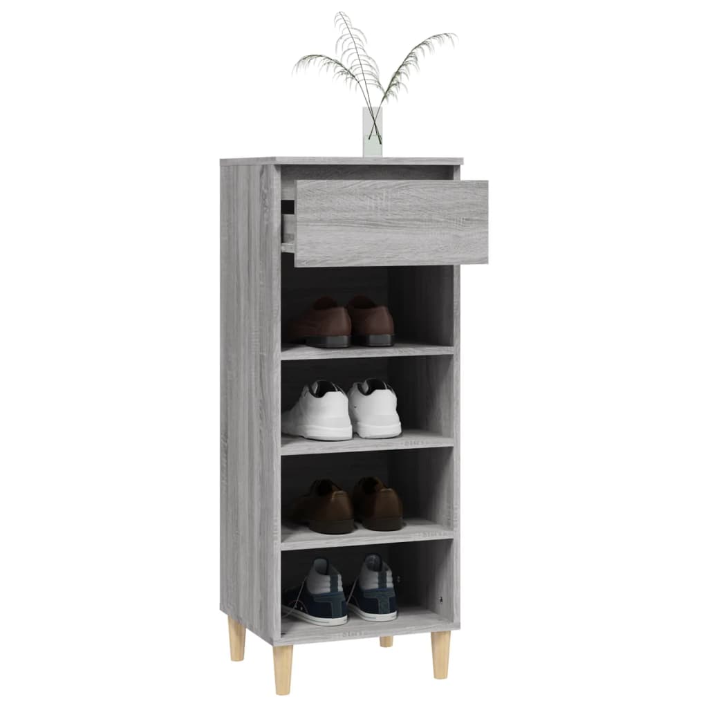 Scarpiera Grigio Sonoma 40x36x105 cm in Legno Multistrato - homemem39