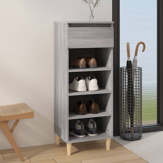 Scarpiera Grigio Sonoma 40x36x105 cm in Legno Multistrato - homemem39