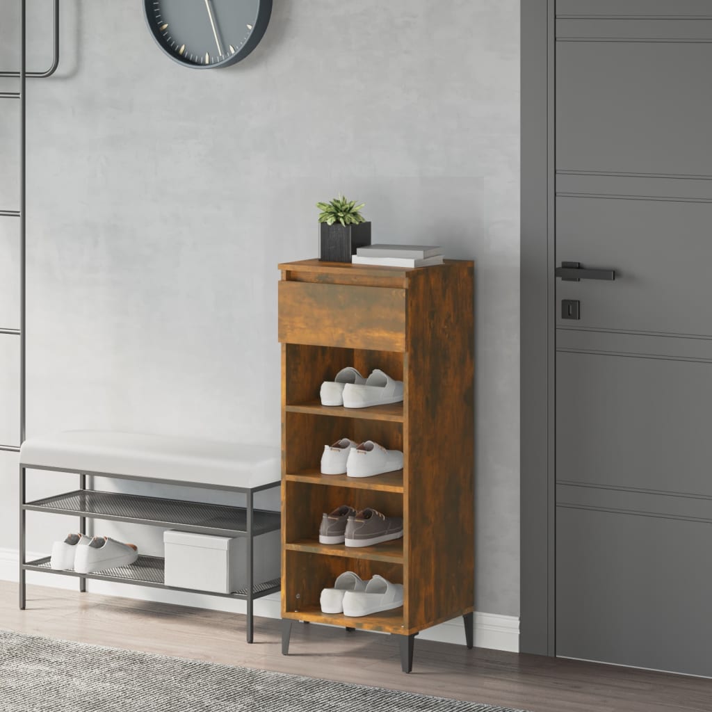 Scarpiera Rovere Fumo 40x36x105 cm in Legno Multistrato - homemem39